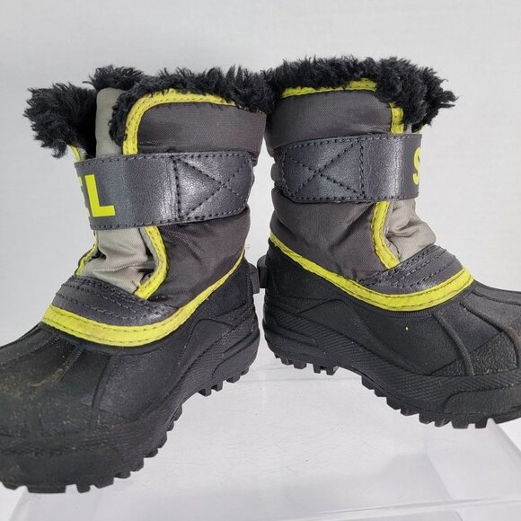 Sorel Kids Boys Winter Commander Boots Black Snow Insulated Sledding Toddler 6 - Picture 3 of 7